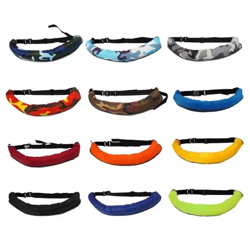 Ceinture de sécurité gonflable pour pêche et bateau adulte - gilet de sauvetage automatique à ceinture réfléchissante
