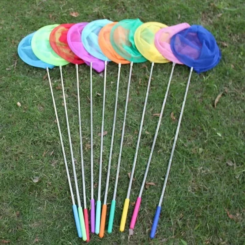 Filet de pêche rétractable portable pour enfants, idéal insectes et papillons, jeu extérieur amusant