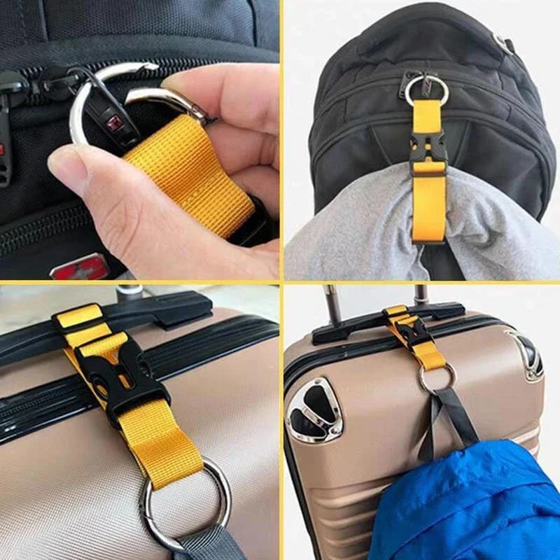 Mousqueton de sac à dos multifonction - Accroche ceinture et valise pour pêche et randonnée