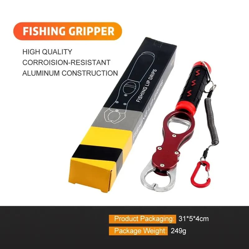 Pince à lèvres pour poisson avec pèse-poisson en alliage d'aluminium portable accessoire pêche