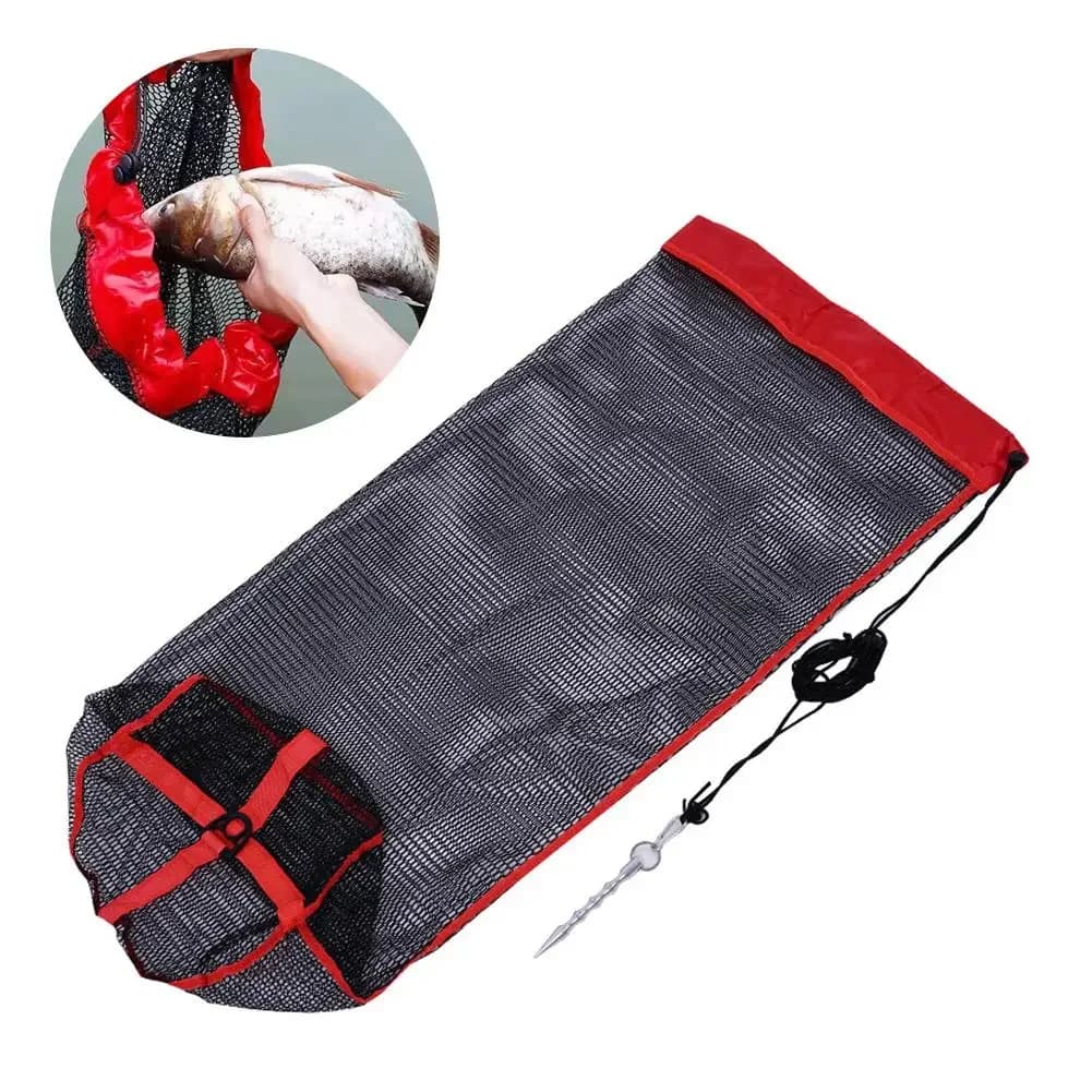 Filet pliable poche pêche nylon flottant avec piège à branchies - Foldable fish net bag monofilament