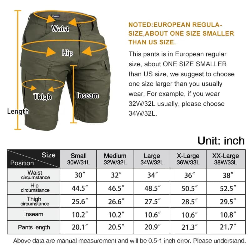 Short cargo tactique IDOGEAR homme été pêche sport respirant camouflage court 3212