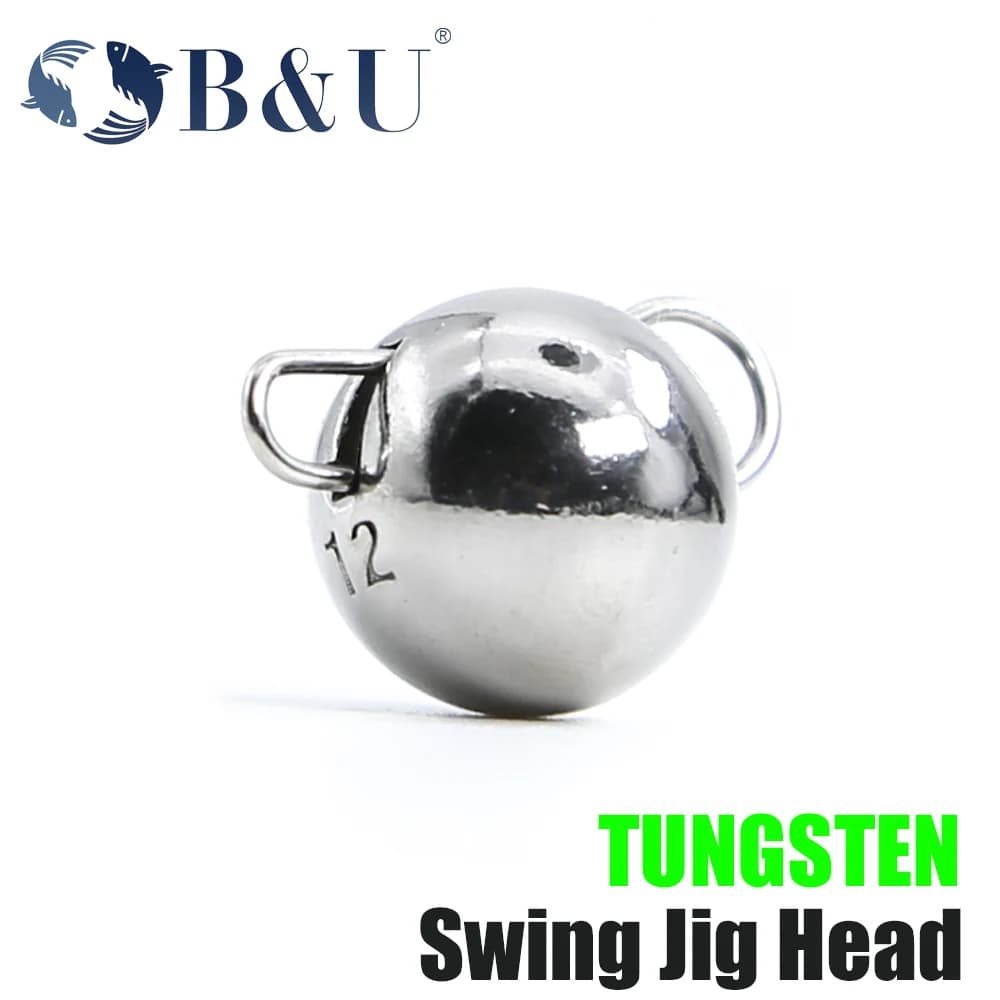 Têtes plombées Tungsten Swing Jig 2g à 14g pour pêche profonde avec leurres souples - B&U