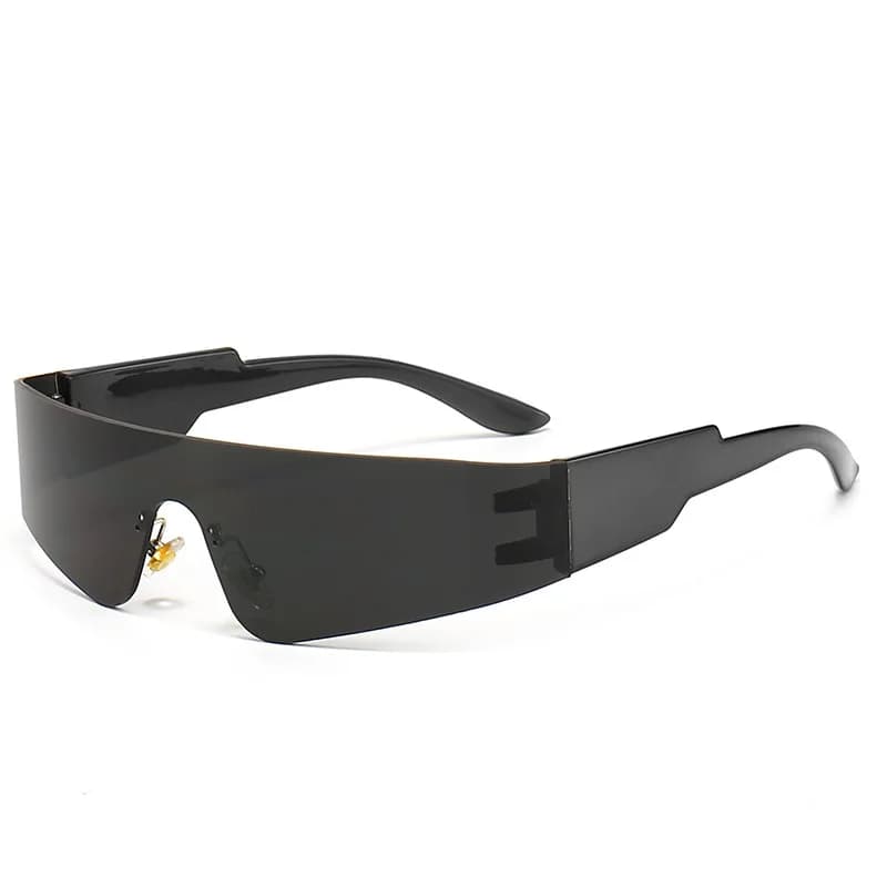 Lunettes de soleil Y2k forme concave irrégulière streetwear photo couple tendance