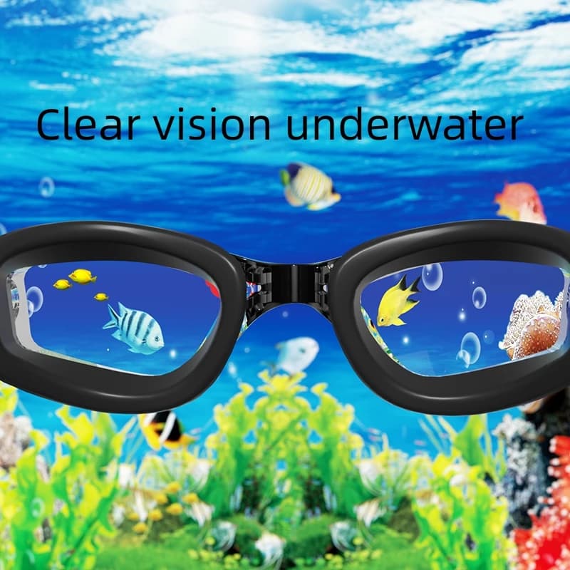 Lunettes de natation professionnelles anti-buée étanches UV large champ de vision pour femmes et hommes