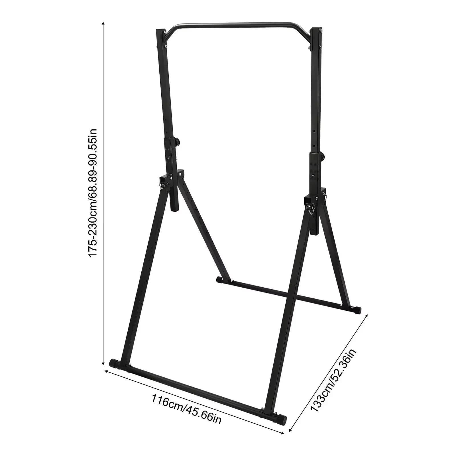 Barre horizontale triangulaire ajustable indépendante - Station traction maison pour pêcheurs - Fitness domicile