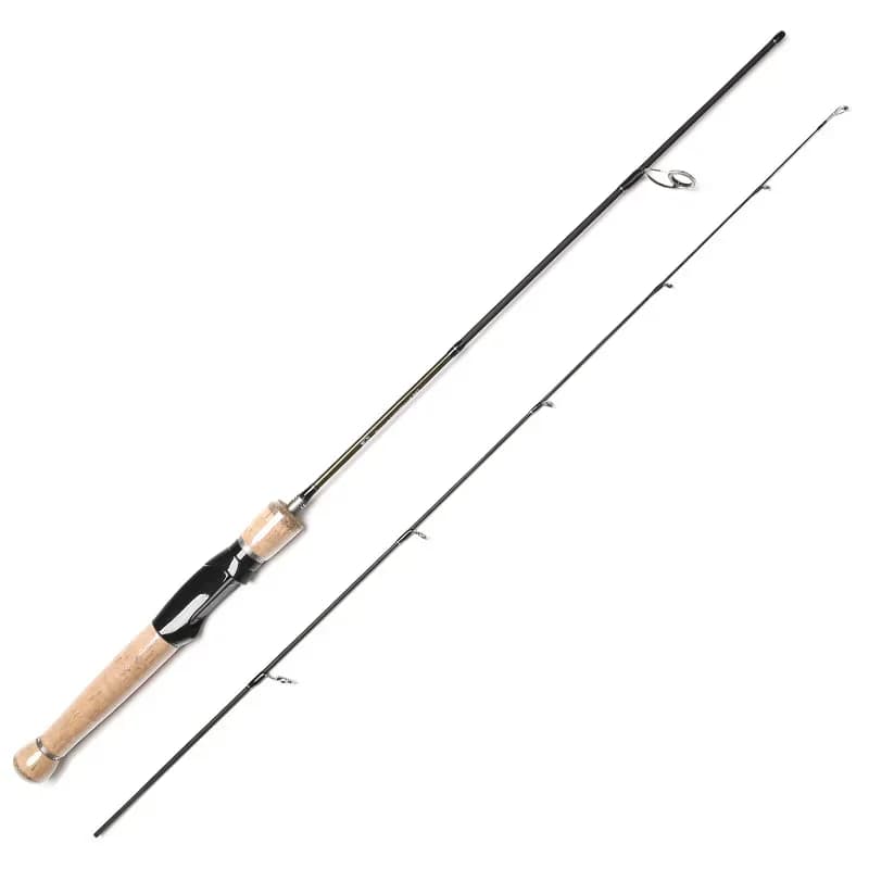 Canne ultra-légère carbone spinning/casting 1.5-9g pour truite fast action manche bois