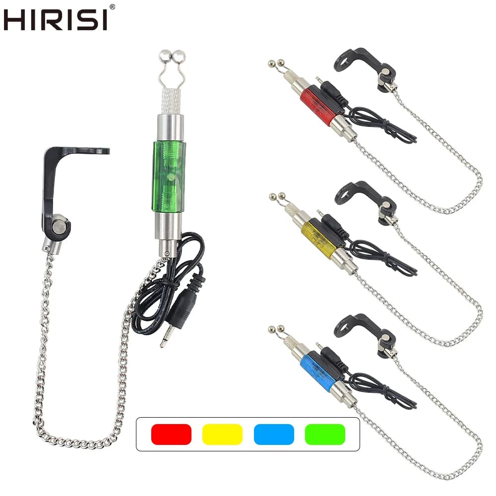 Set de 4 indicateurs LED Swinger pour pêche à la carpe - Alarmes de touches avec balanceurs