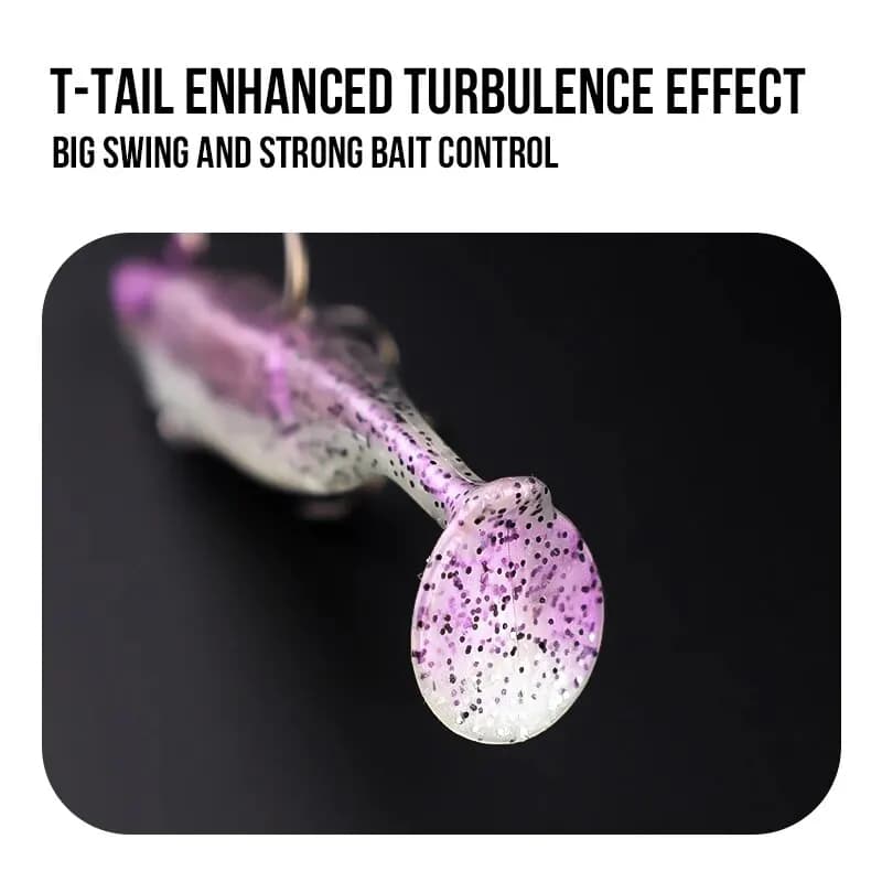 Leurre souple TAIYU T-tail 21g avec tête plombée, appât spinner métal pour brochet truite et perche
