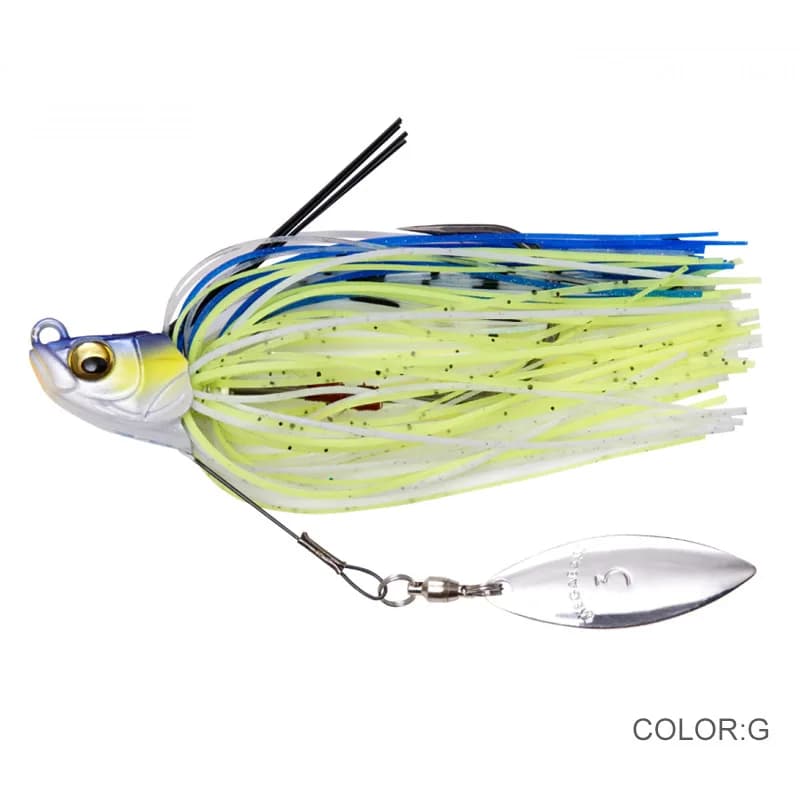 Leurre chatterbait spinnerbait 13.5g pour la pêche du black bass, leurre vibrant cuillère wobblers kit pêche carnassiers