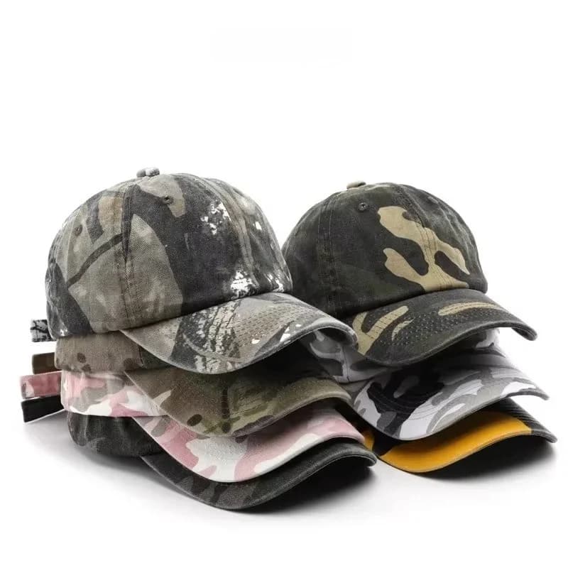 Casquette baseball camouflage style japonais pêche - Chapeau femme streetwear pour pêche urbaine