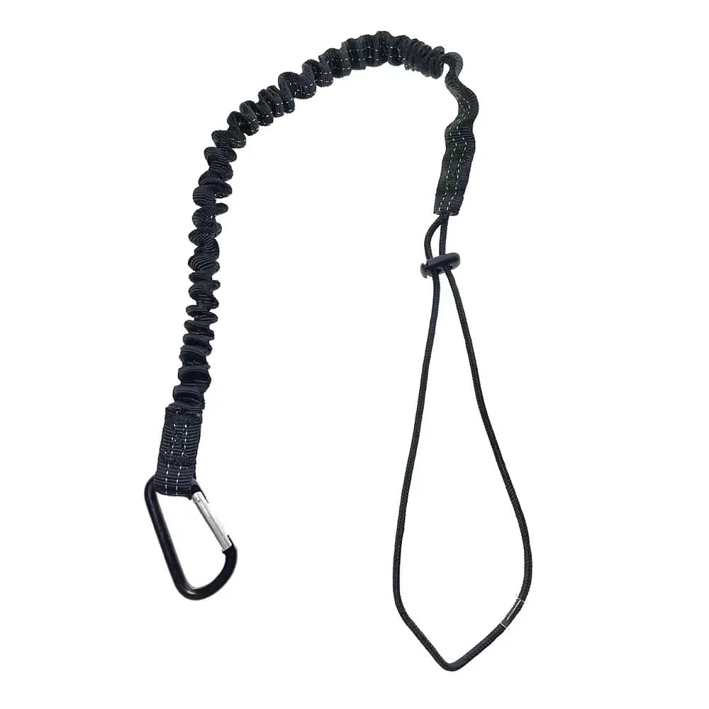Laisse de sécurité avec mousqueton pour pagaie SUP kayak pêche - Corde enroulée pour canne à pêche