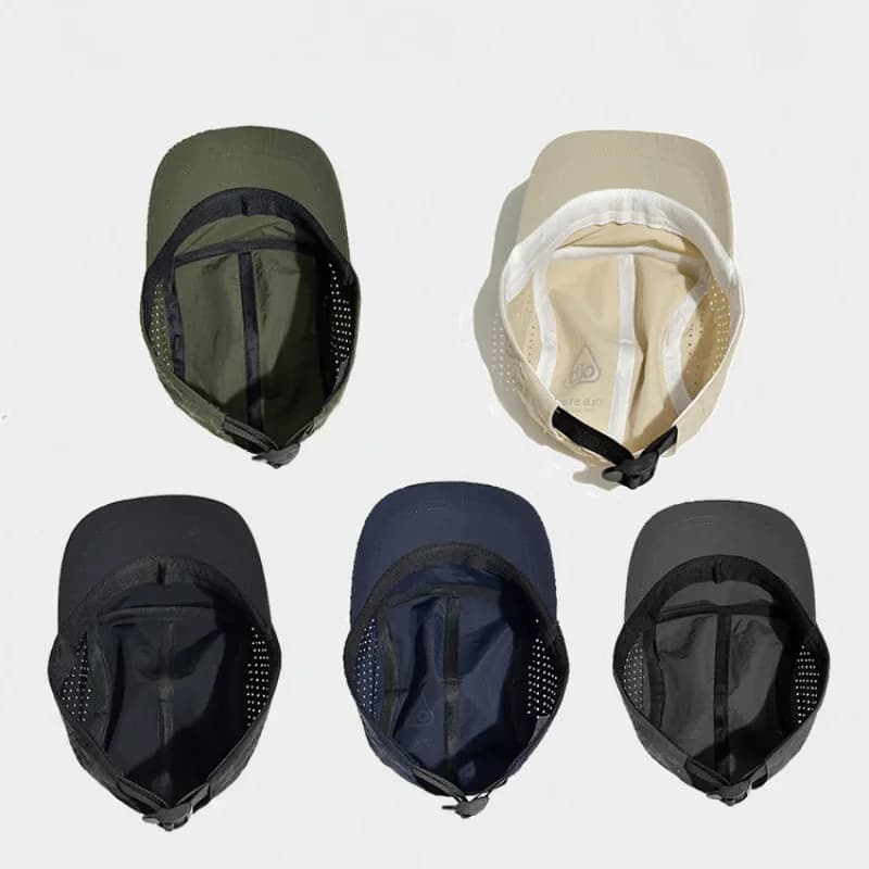 Casquette baseball visière courte séchage rapide mesh légère protection UV pêche randonnée