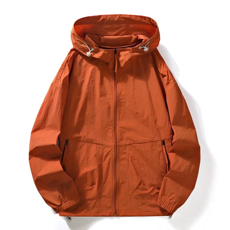 Veste pêche homme grande taille été capuche fine imperméable protection sol vêtement séchage rapide coupe-vent