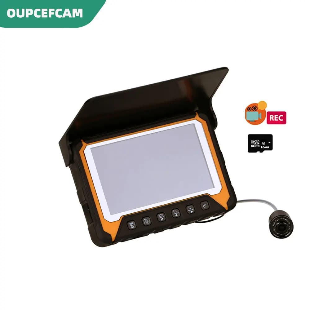 Caméra pêche sous-marine 7" IPS avec enregistrement DVR - 8 LED infrarouges et carte 8GB incluse