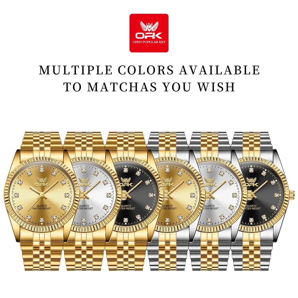 Montre homme OPK 6027 acier inox quartz - Échelle zirconium, étanche, lumineuse et automatique reloj hombre