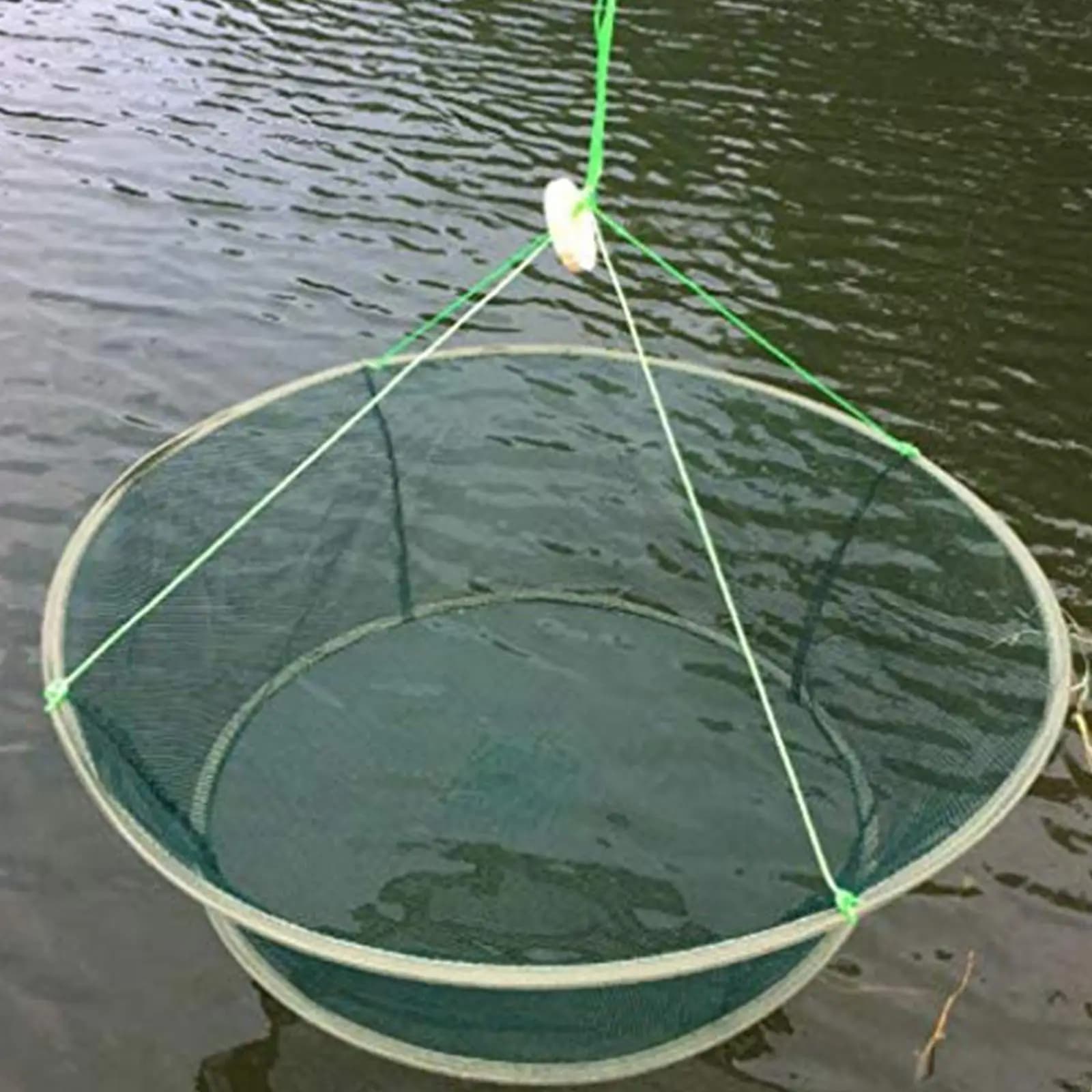 Filet de pêche pliable 80/100cm à large ouverture pour crevettes, anguilles, crabes et appâts - Piège de pêche polyvalent