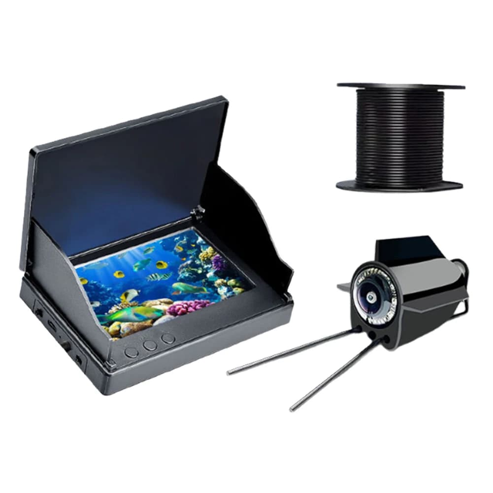 Caméra sous-marine HD 4,3/5 pouces vue large 220° pêche glace lac mer bateau kayak détecteur poissons