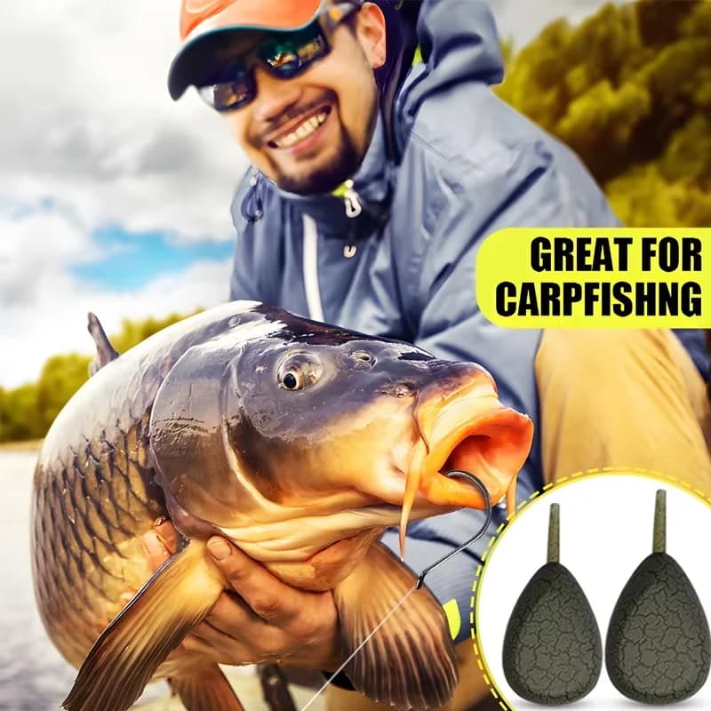 Plombs carpe attractifs 2/3 pièces couleurs camouflage pour meilleure attraction des poissons