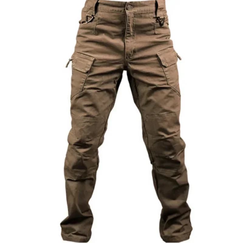 Pantalon tactique chasse pêche 97% coton stretch multi-poches randonnée camping homme