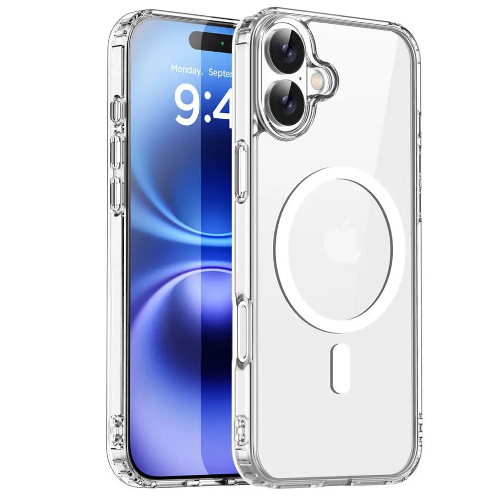 Original Magnetic Transparent Phone Case For iPhone 17 Air 16 15 14 13 12 11 Pro