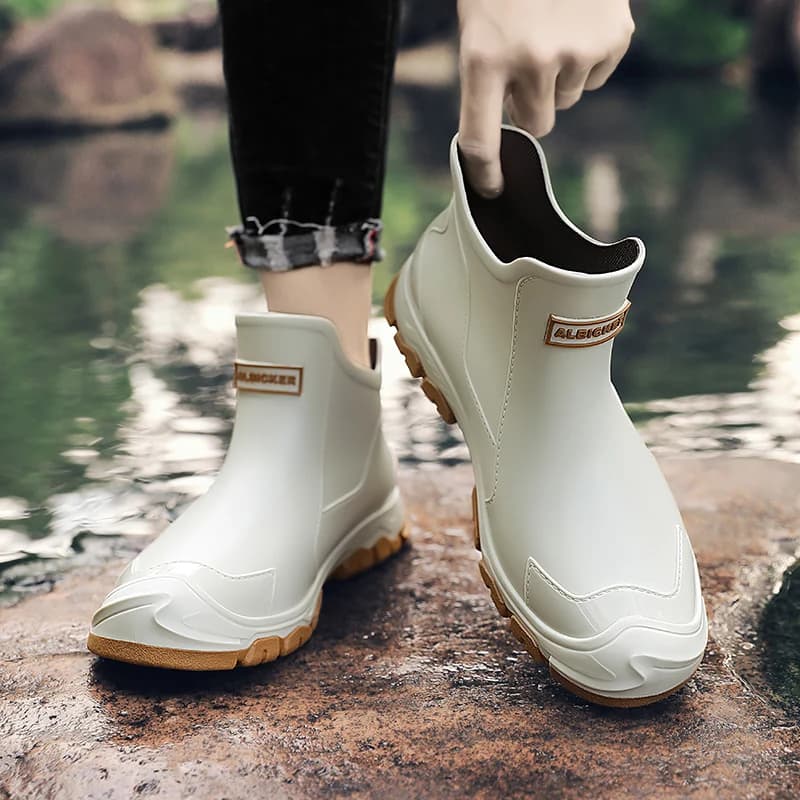 Bottes de pluie courtes anti-dérapantes 2026 - Bottes de cuisine imperméables pour hommes