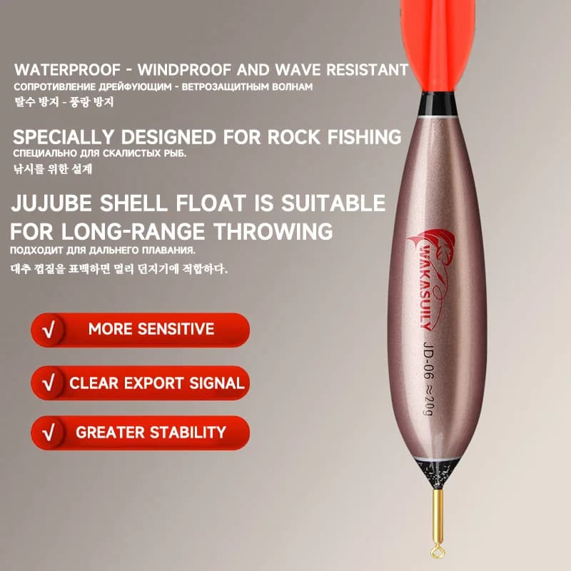 Flotteur de pêche électronique LED 2025 pour nuit, lumineux vert/rouge à 3 cornes haute visibilité