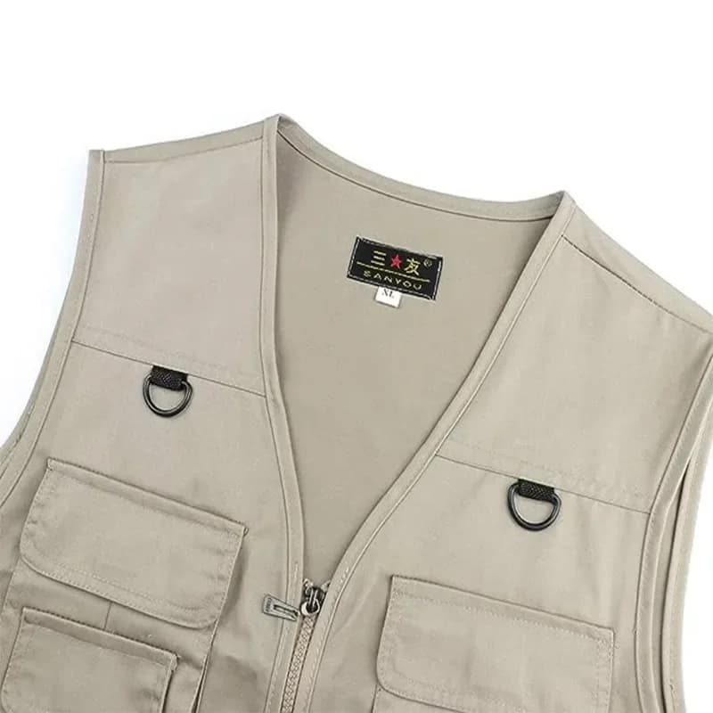 Veste de pêche sans manches multi-poches respirante pour homme, veste tactique extérieur sport