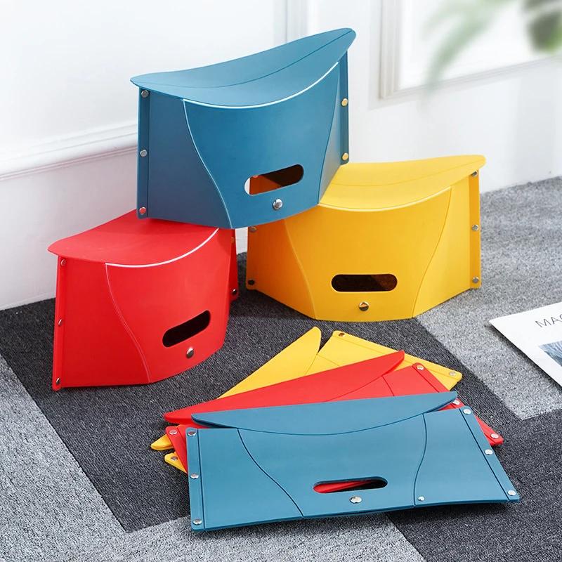 Tabouret pliant plastique portable pour pêche - Tabouret de stockage léger camping 2025