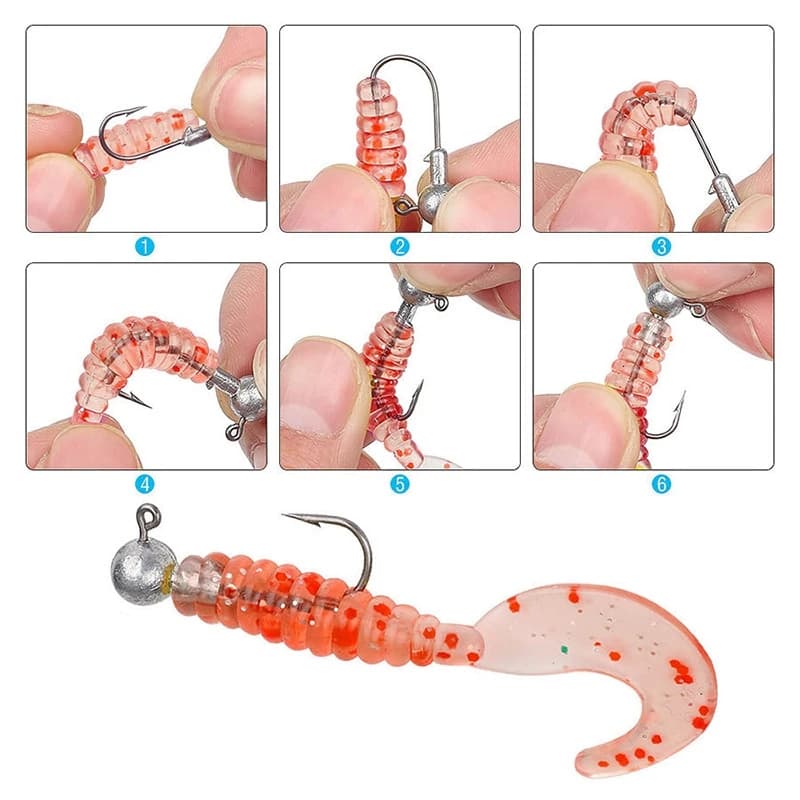 Têtes plombées tungstène 10 pièces 2g à 14g - Jigs pêche roche pour leurres souples et vers