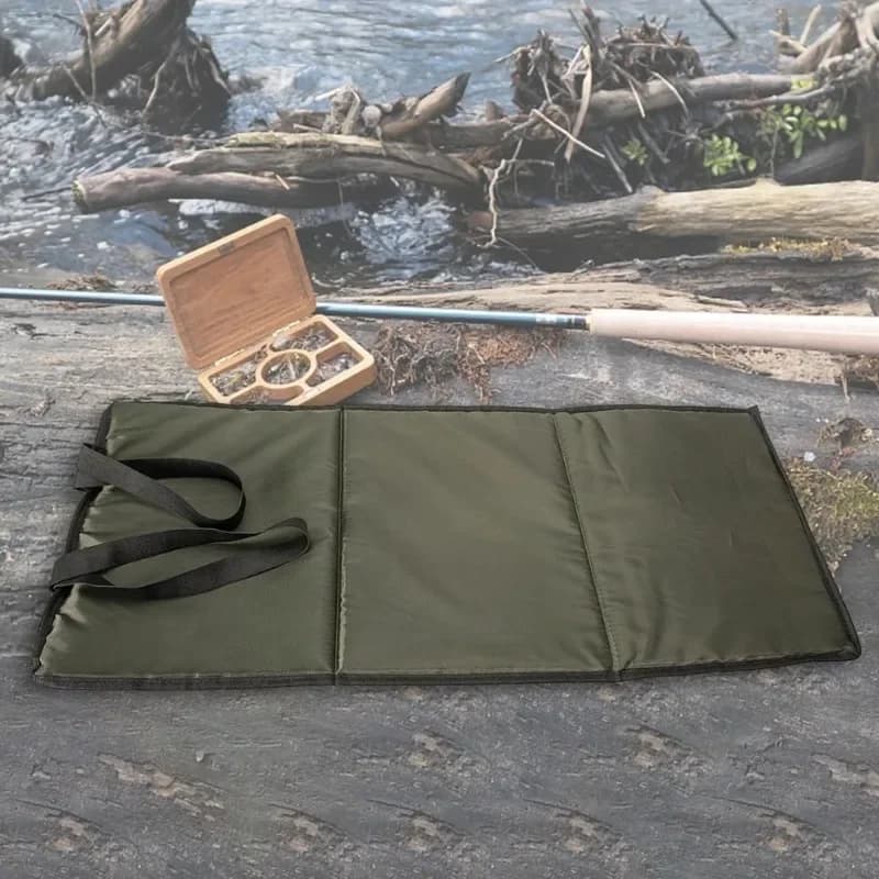 Tapis décrochage pliable épais - Coussin protection poisson portable - Pêche carpe et leurre extérieur