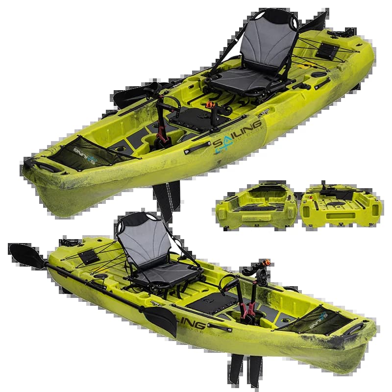 Kayak de pêche modulaire 10FT Pro Angler - Pédalier à aileron pour pêche en mer solo