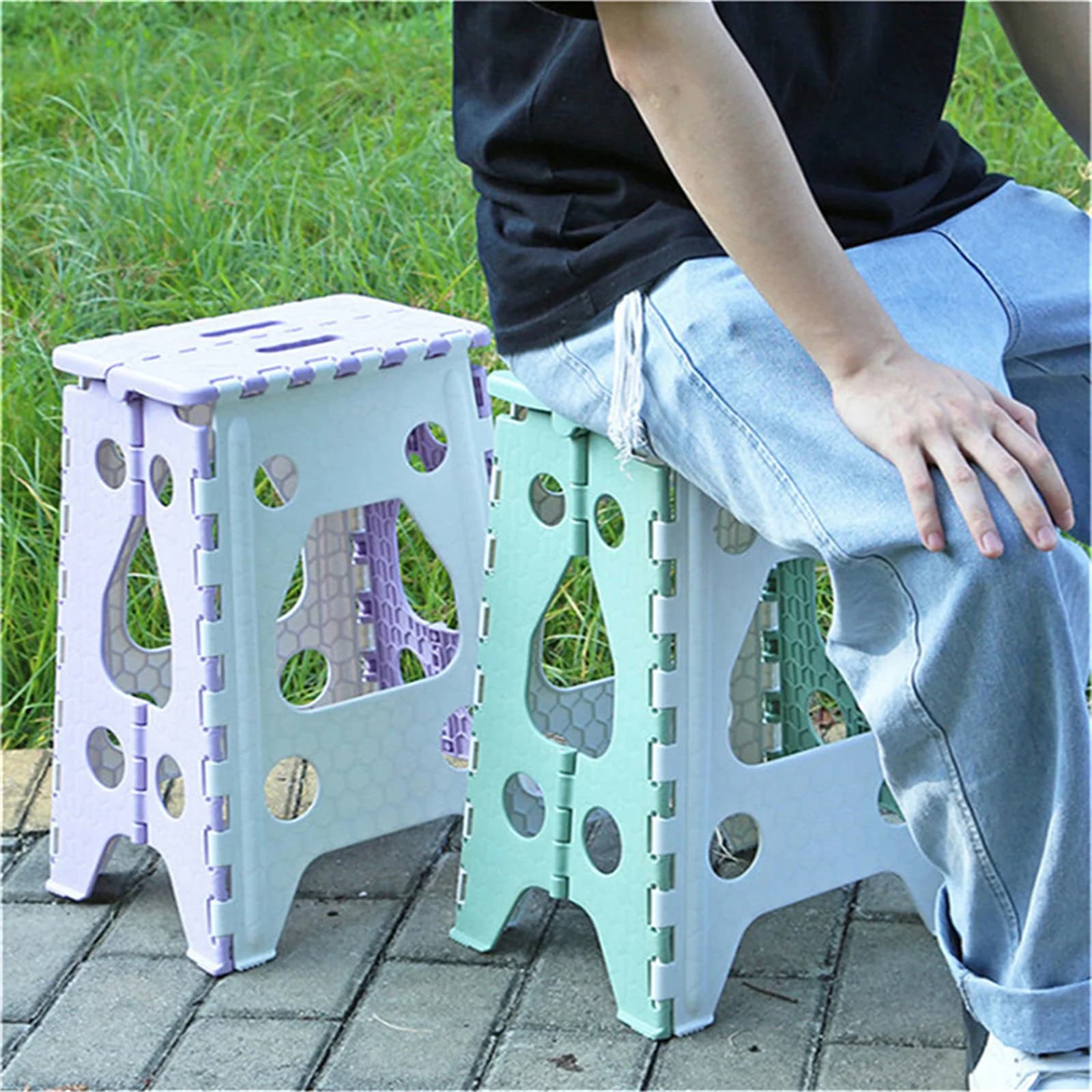 Banc pliant pédalier haute capacité - Chaise pliante robuste pour pêche extérieur plage jardin