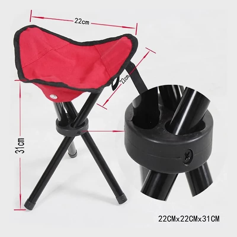 Chaise plage pliante triangle design pêche camping - Siège paresseux multifonction ultra léger portable