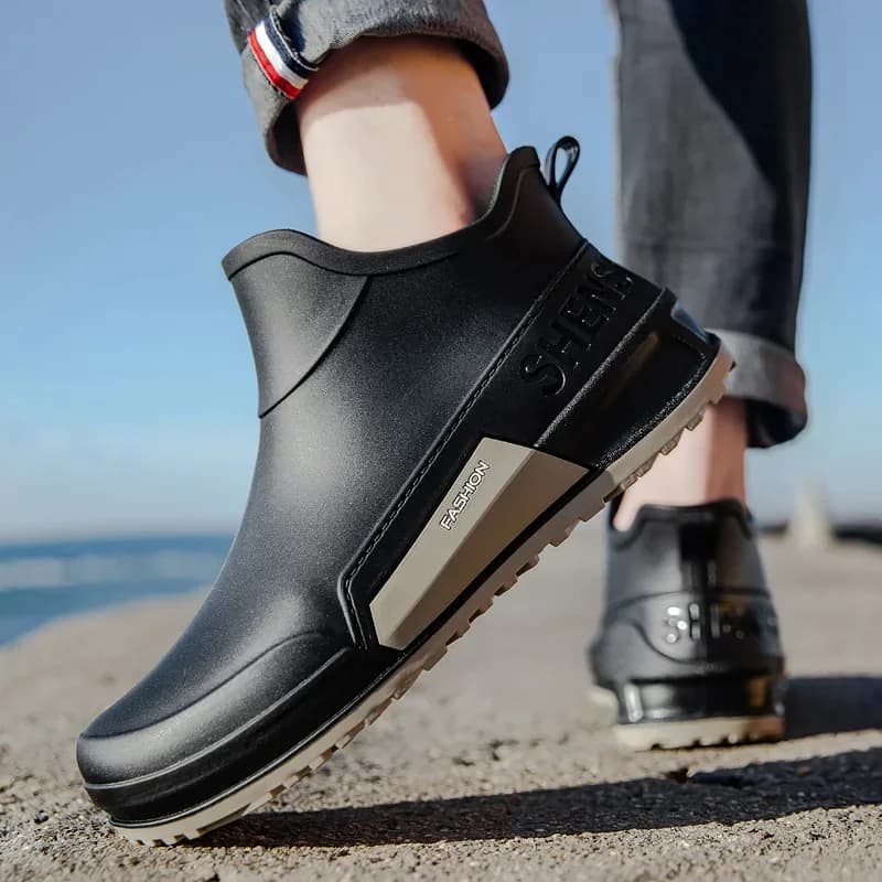 Couples Short Rain Boots Women's Spring Summer Fishing Camping Water Shoes Fashi