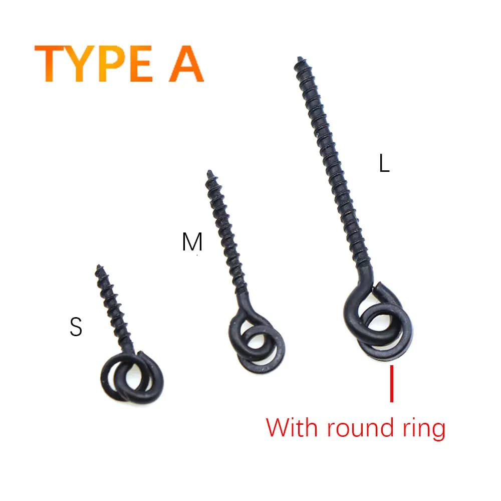 20 clips à boilies pour pêche carpe - Vis appâts artificiels et émerillons pour montages hair rig et method feeder