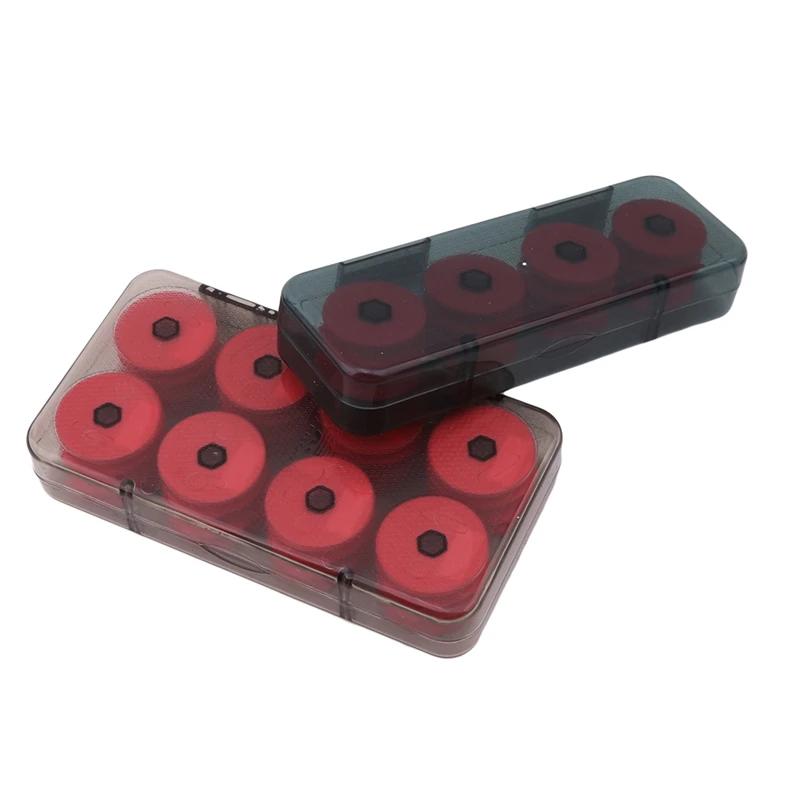 Boîte de rangement pour pêche avec bobines et dévidoirs pour lignes principales rouges et accessoires