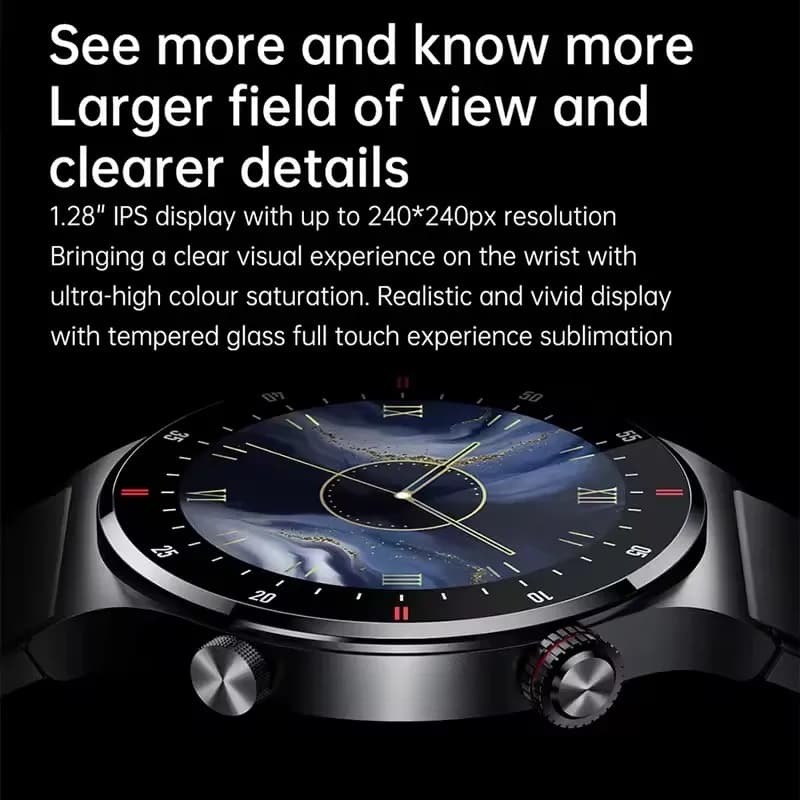 Smartwatch homme 2025 NFC appel Bluetooth écran plein écran GPS sport monitoring ECG étanche Android iOS