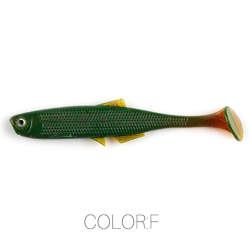 Leurre souple ShadTeez T-tail 5cm-12cm - soft lure avec yeux 3D pour brochet et sandre