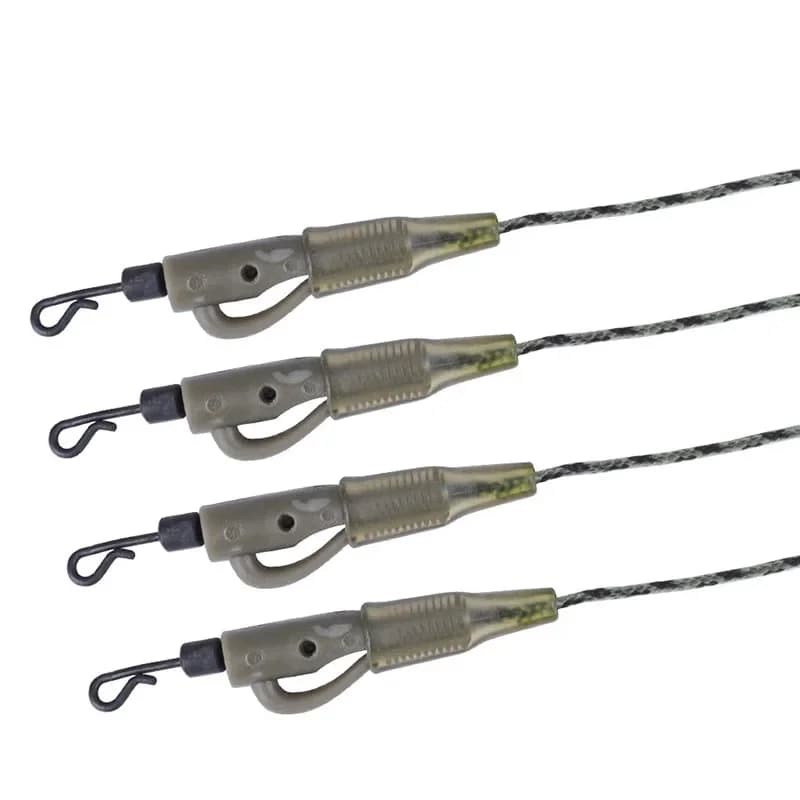 4 leaders en leadcore pour la pêche de la carpe 50 70 80 100 cm avec