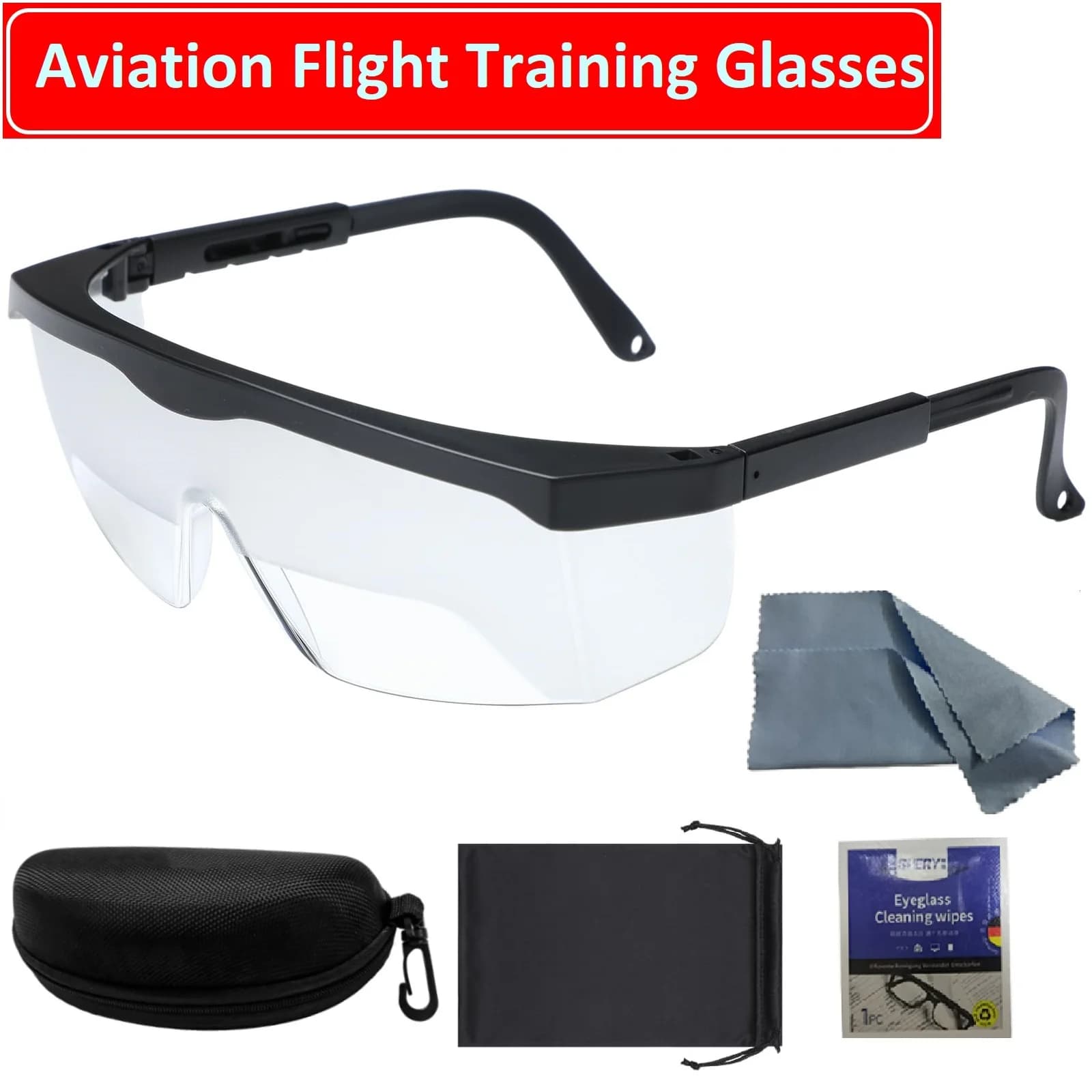 Lunettes de vol IFR certifiées pour formation pilote aviation - protection anti-éblouissement et vision limitée