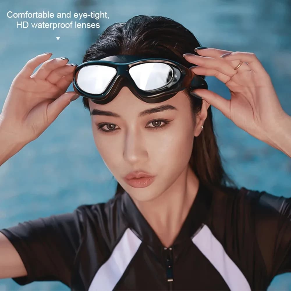 Lunettes de natation HD anti-buée étanches confortables pour entraînement professionnel adulte
