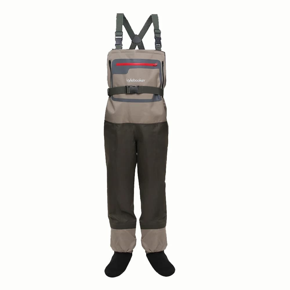 Waders de pêche à la mouche homme respirants étanches légers pieds nylon