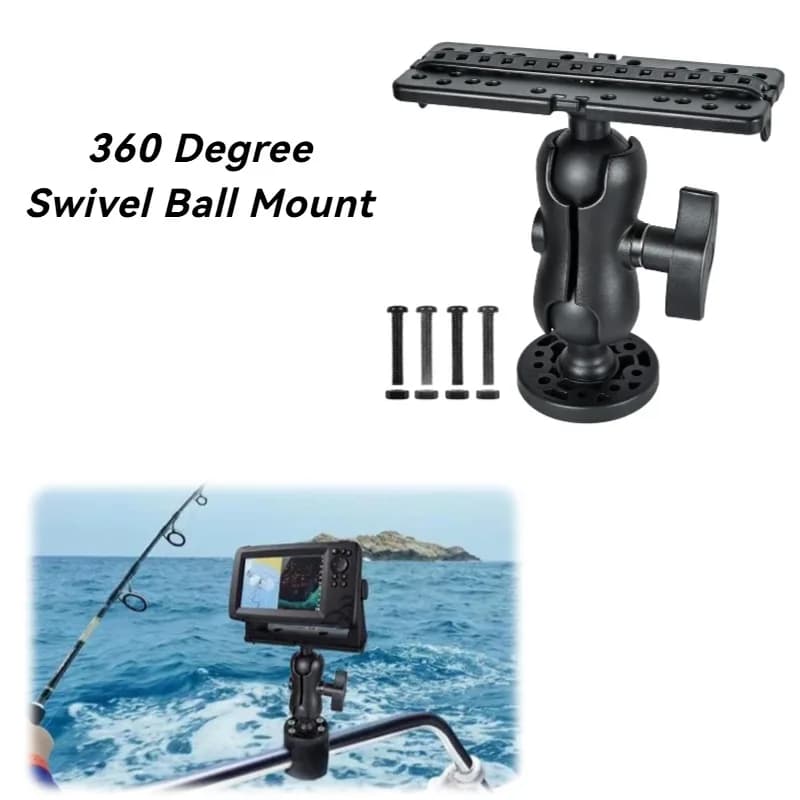 Support rotatif 360° pour sondeur et GPS de kayak - Base de fixation pour équipements électroniques de pêche