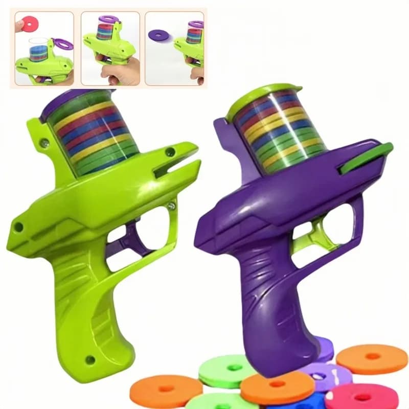 Lanceur disques volants jouets enfants pistolet carotte soucoupe volante jeu extérieur sport EVA doux