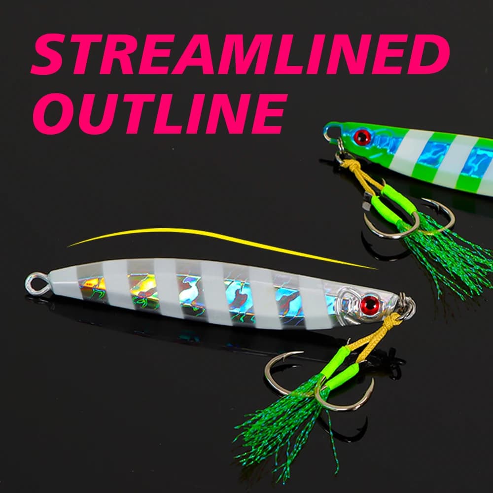 Leurre de pêche jigging lumineux TOLU 30g 40g 60g 80g coulé rapide pour la pêche en