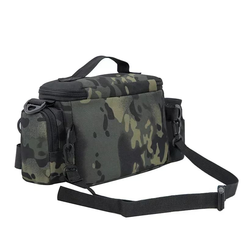 Sac multifonction pêche avec porte-canne portable - Sac à bandoulière pour sports outdoor