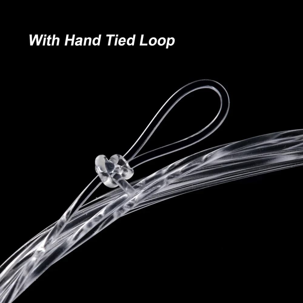 Bas de ligne fly fishing Goture 5 pièces 9FT/2.74m - Nylon clair avec boucle pour pêche à la mouche