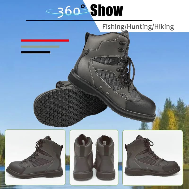Waders pêche à la mouche bottes chasse chaussures montaison semelle feutre caoutchouc antidérapante équipement pêche