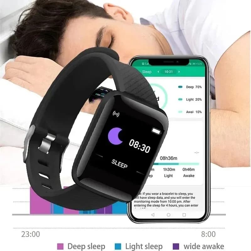 Montre connectée multifonction 2024 pour enfants, hommes et femmes - Contrôle musique, messages, sport et alarme
